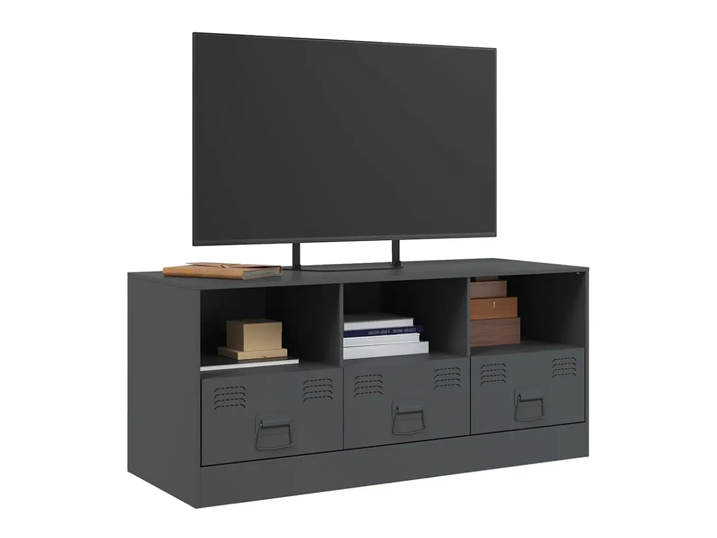 Móvel de TV 99x39x44 cm aço antracite