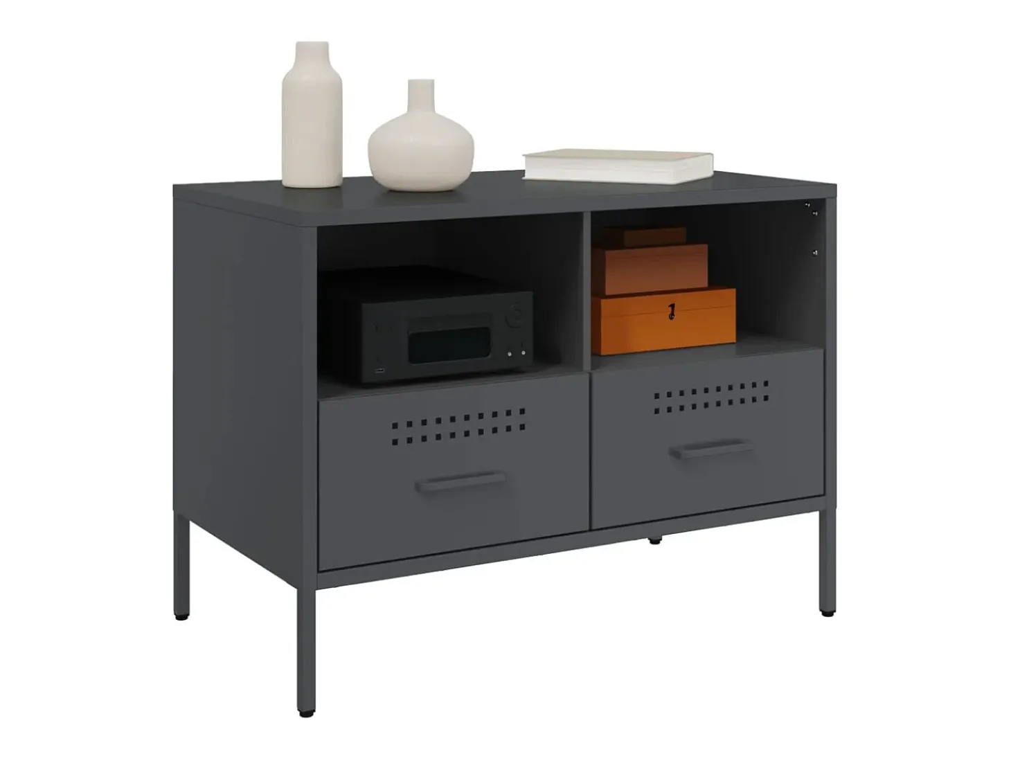 Móvel de TV 68x39x50,5 cm aço antracite PT613976