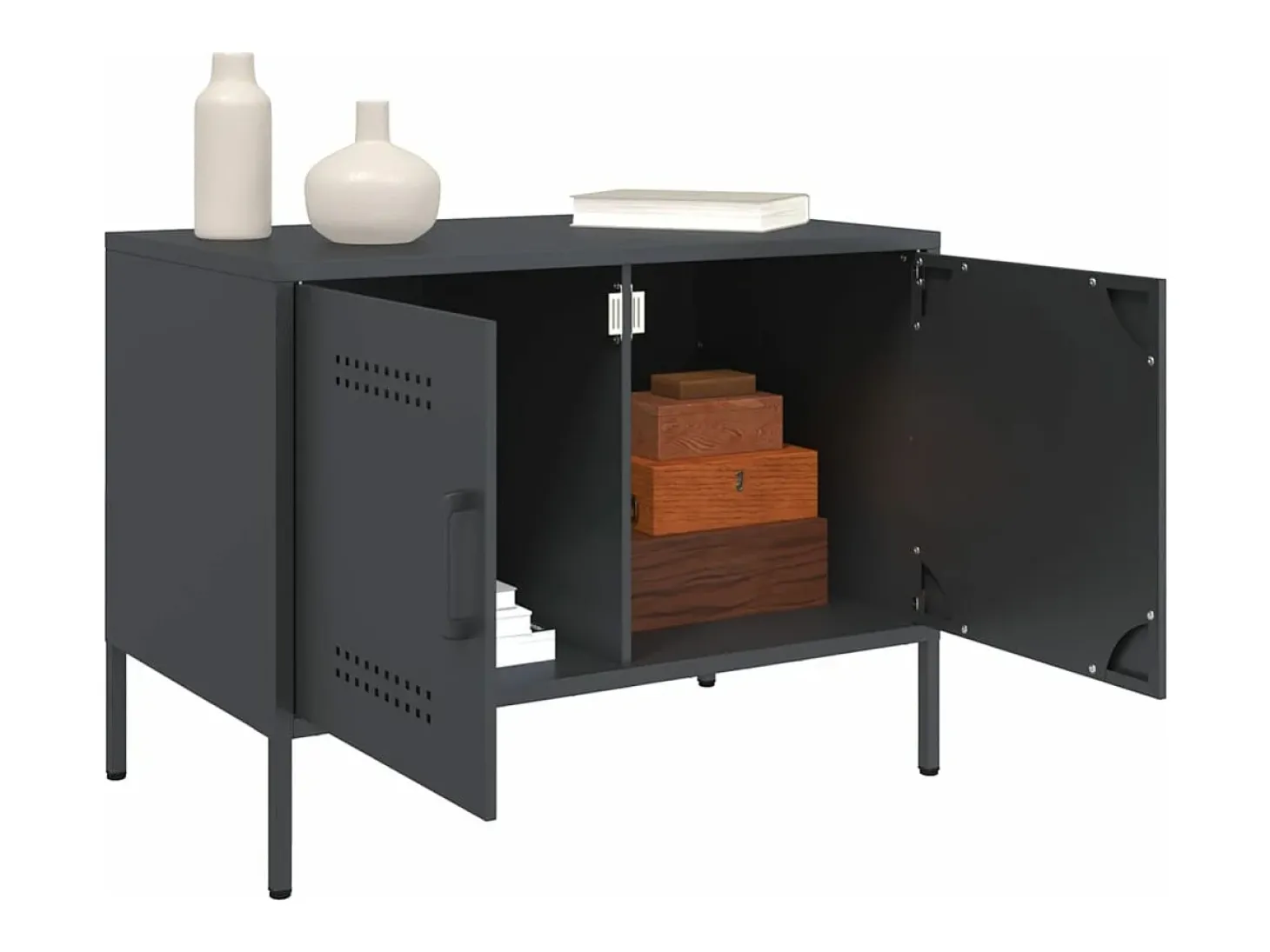 Móvel de TV 68x39x50,5 cm aço antracite PT679453
