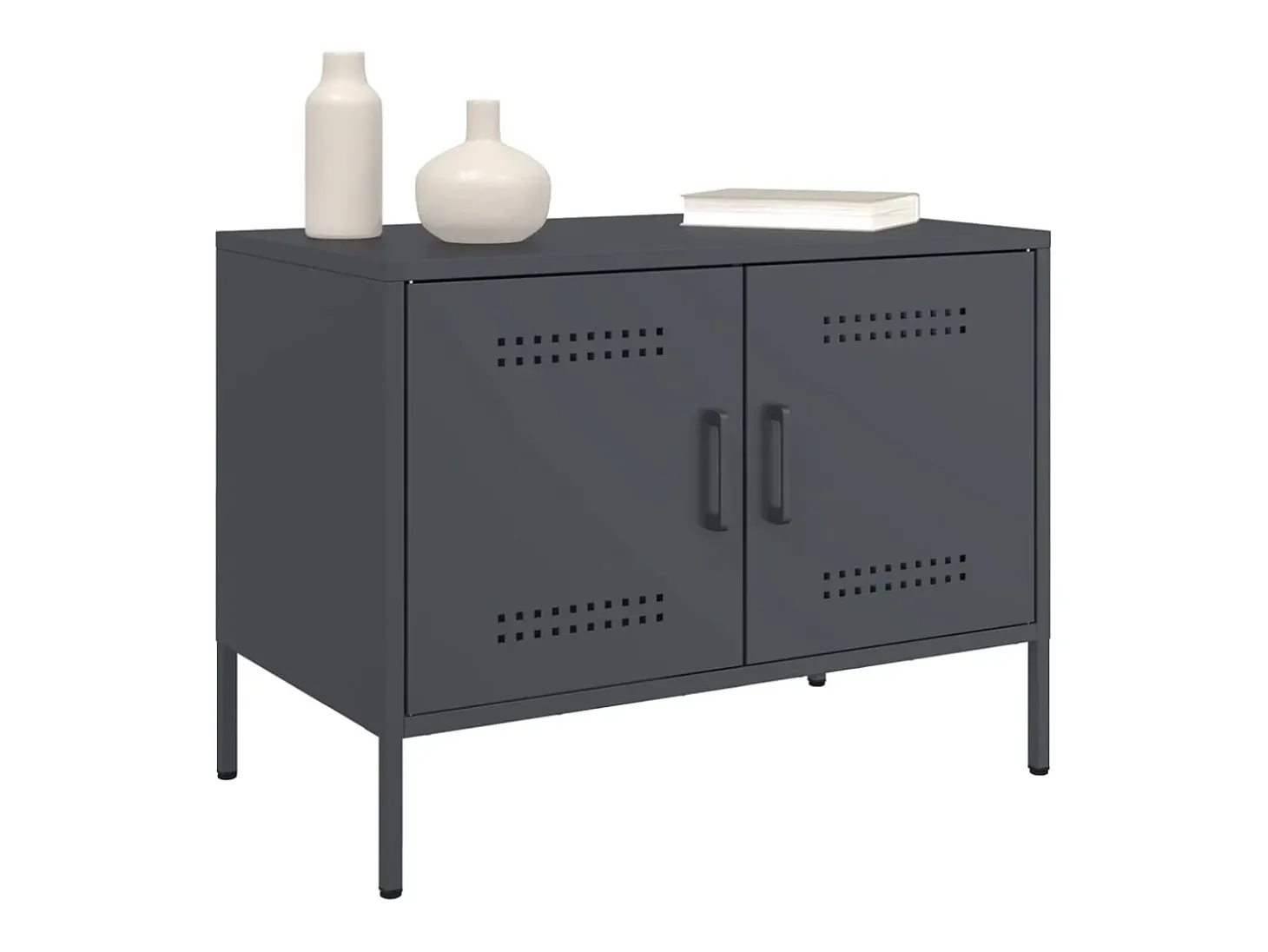 Móvel de TV 68x39x50,5 cm aço antracite PT679453