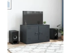 Móvel de TV 67x39x44 cm aço antracite PT854723