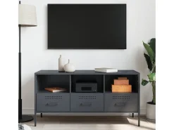 Móvel de TV 100,5x39x50,5 cm aço antracite PT981557