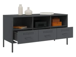 Móvel de TV 100,5x39x50,5 cm aço antracite PT981557