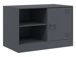 Móvel de TV 67x39x44 cm aço antracite PT307648