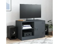 Móvel de TV 67x39x44 cm aço antracite PT307648