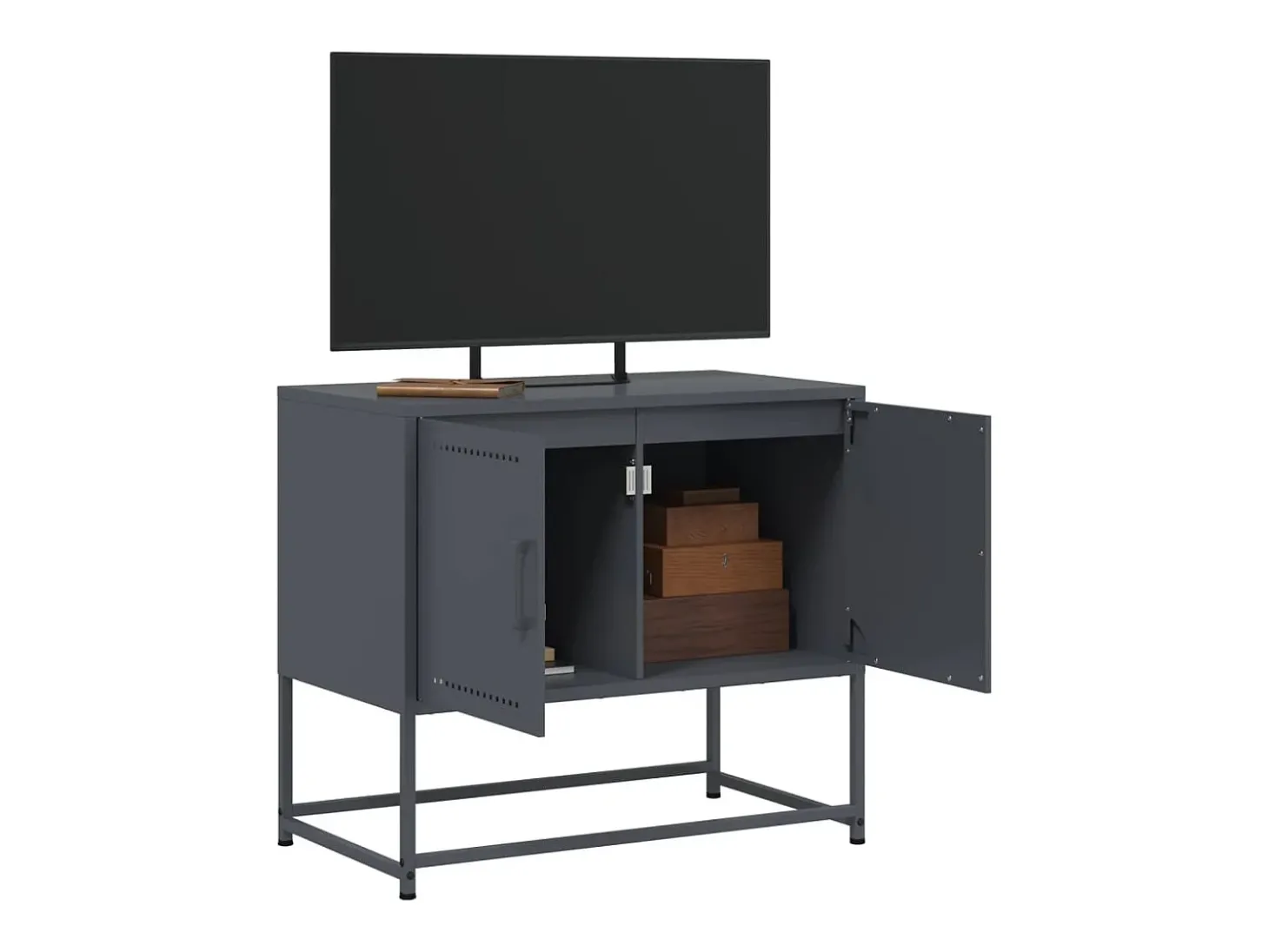 Móvel de TV 68,5x39x60,5 cm aço antracite PT637654
