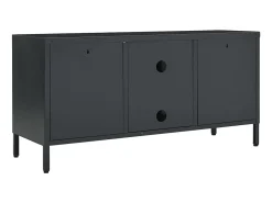Móvel de TV 105x35x52 cm aço e vidro antracite PT682039