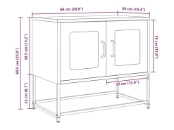 Móvel de TV 68x39x60,5 cm aço laminado a frio antracite