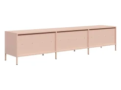 Móvel de TV 202x39x43,5 cm aço laminado a frio rosa