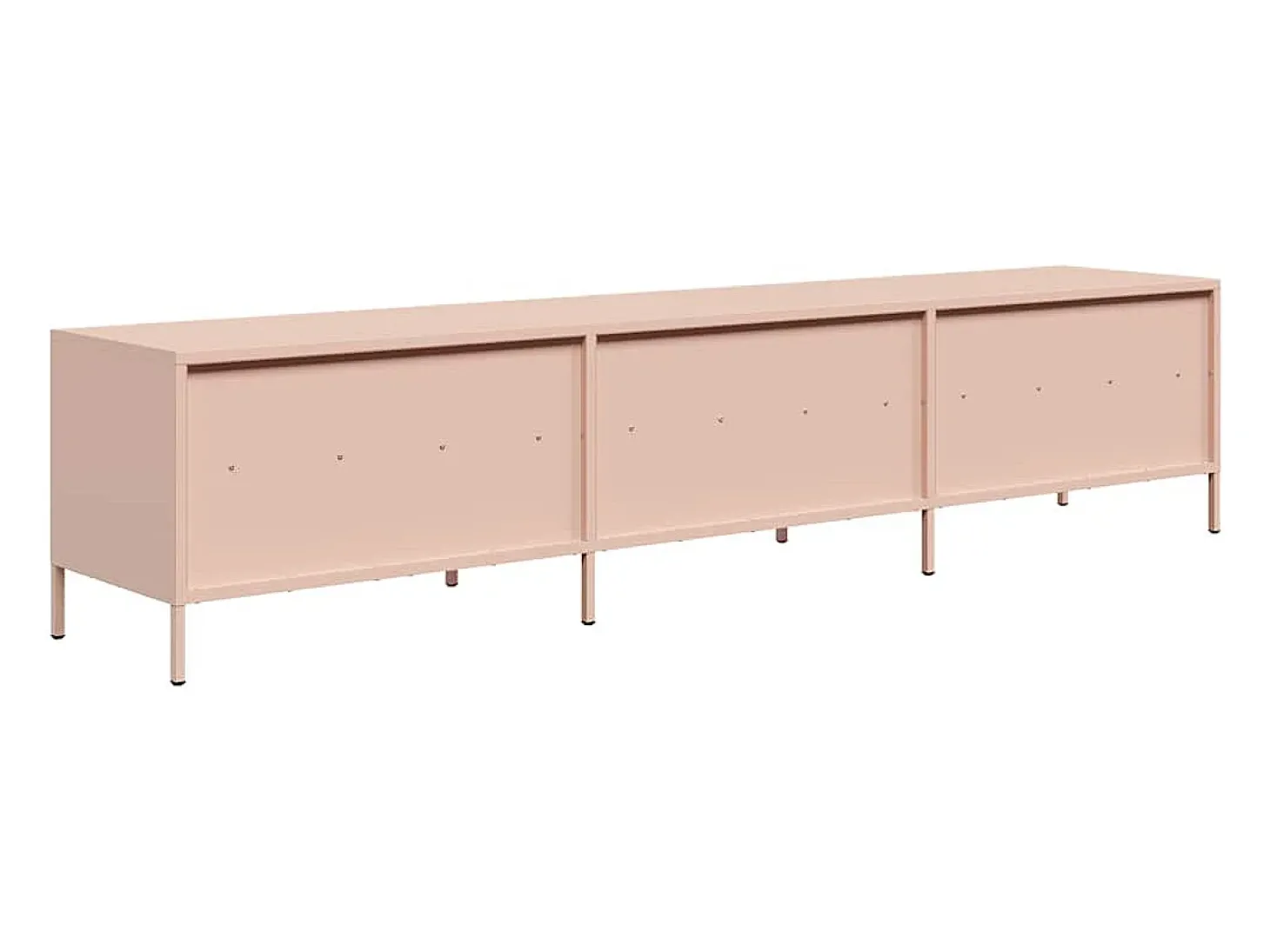 Móvel de TV 202x39x43,5 cm aço laminado a frio rosa