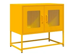 Móvel de TV 68x39x60,5 cm aço laminado a frio amarelo mostarda