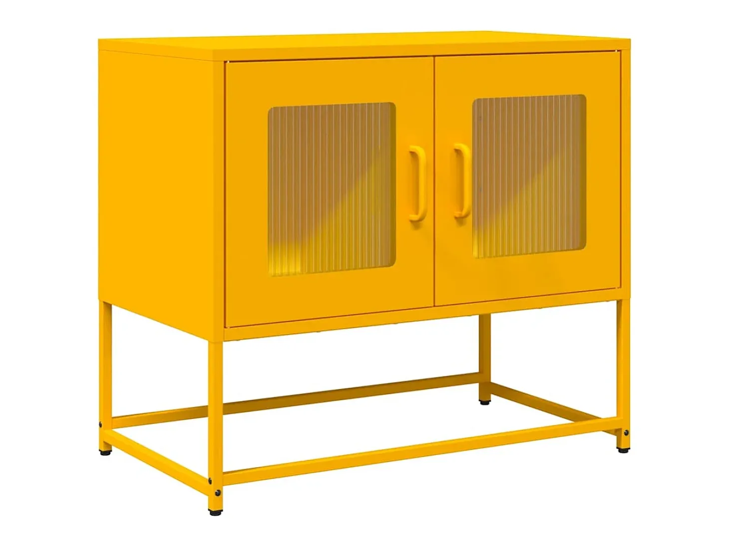 Móvel de TV 68x39x60,5 cm aço laminado a frio amarelo mostarda