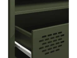 Móvel de TV 202x39x43,5 cm aço laminado a frio verde-azeitona
