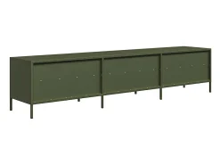 Móvel de TV 202x39x43,5 cm aço laminado a frio verde-azeitona