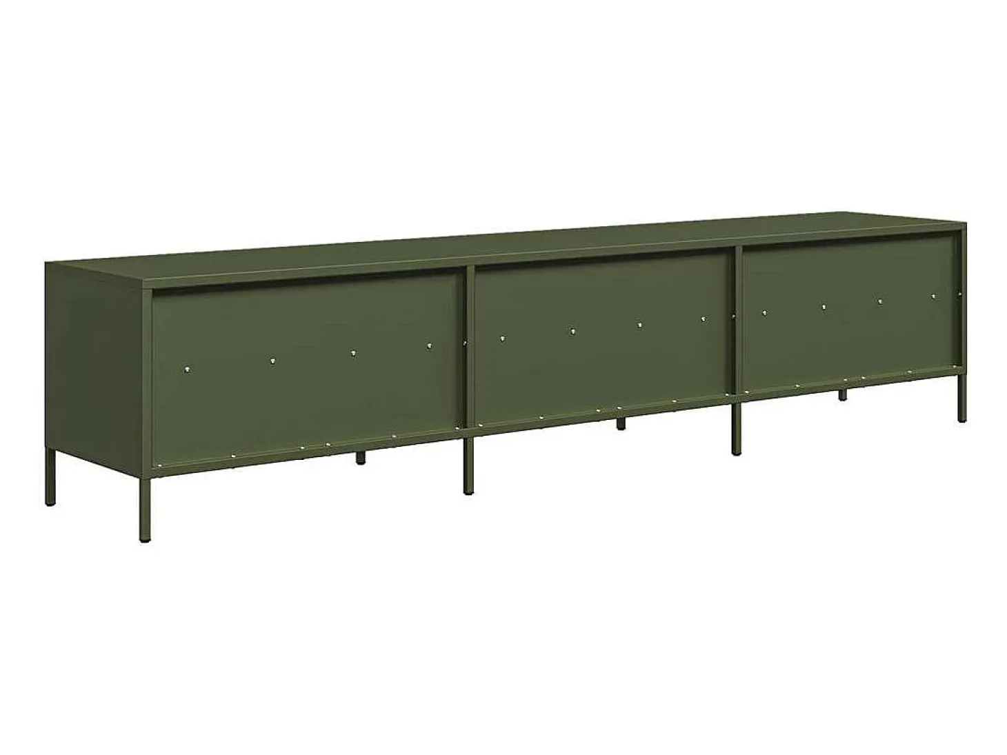 Móvel de TV 202x39x43,5 cm aço laminado a frio verde-azeitona