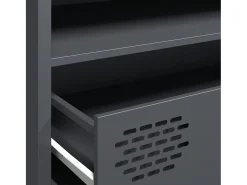Móvel de TV 202x39x43,5 cm aço laminado a frio antracite