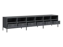 Móvel de TV 202x39x43,5 cm aço laminado a frio antracite