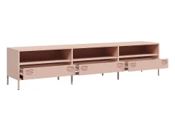 Móvel de TV 202x39x43,5 cm aço laminado a frio rosa