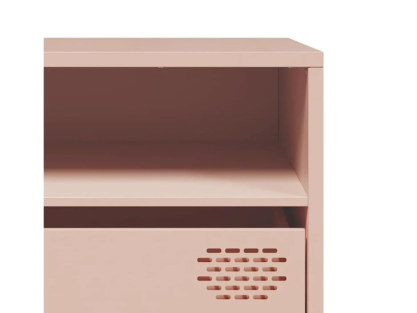 Móvel de TV 202x39x43,5 cm aço laminado a frio rosa