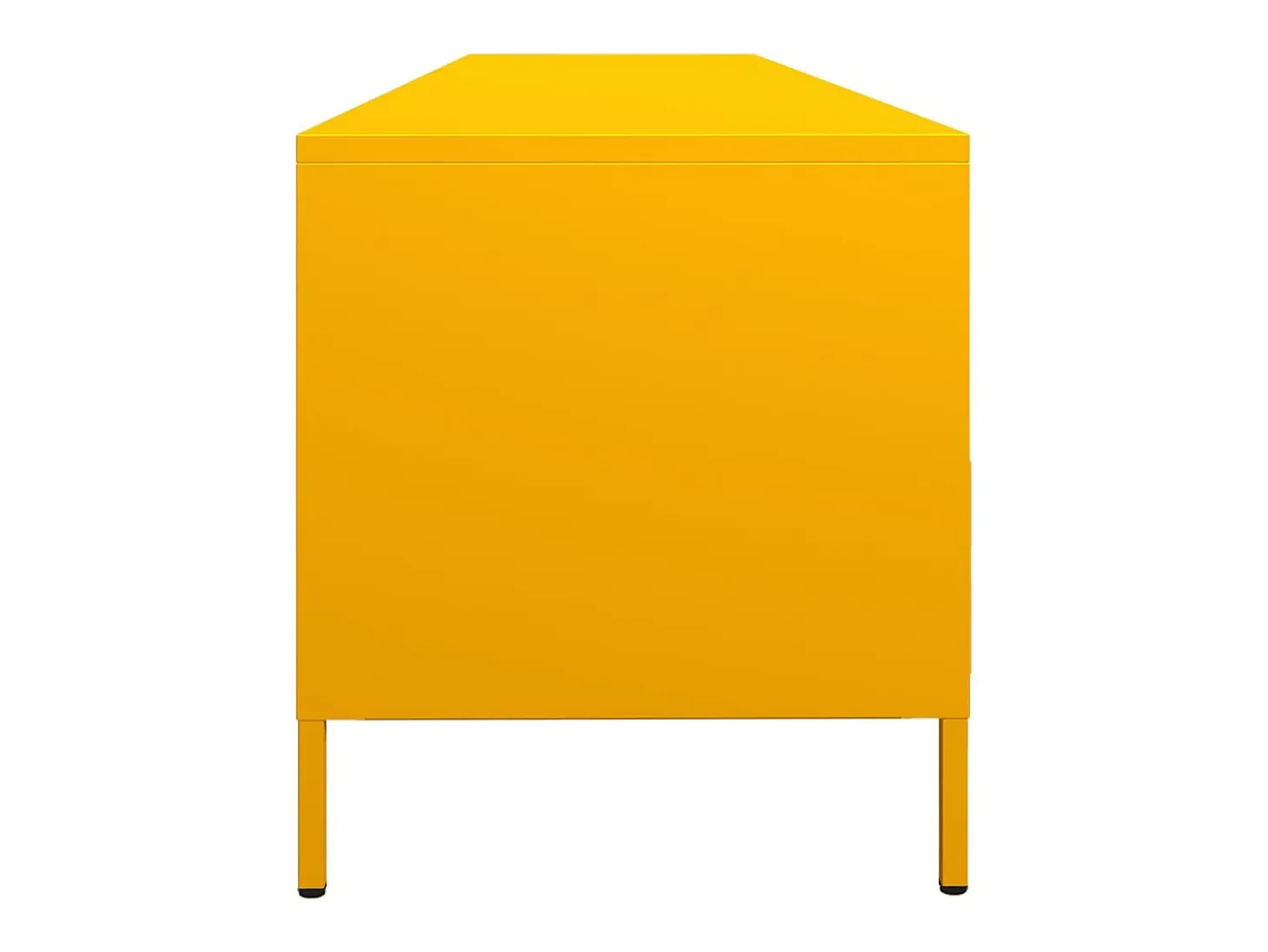 Móvel de TV 202x39x43,5 cm aço laminado a frio amarelo mostarda