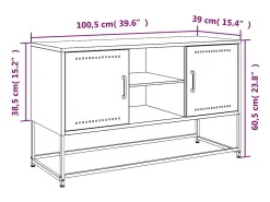 Móvel de TV 100,5x39x60,5 cm aço rosa