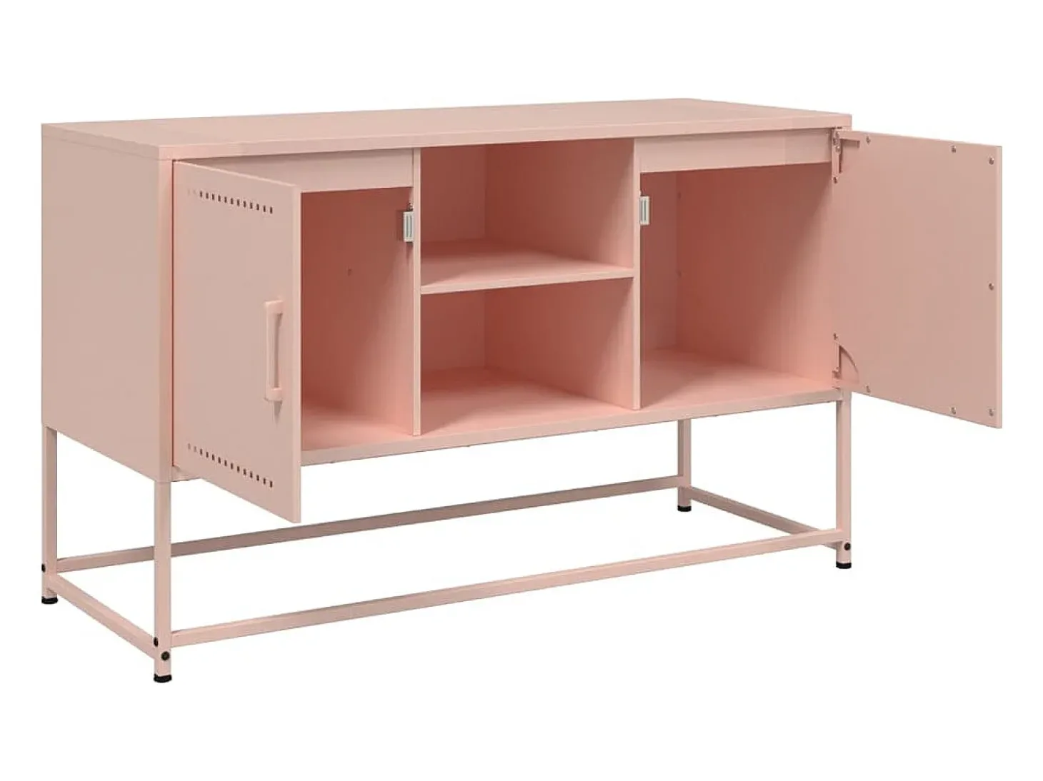Móvel de TV 100,5x39x60,5 cm aço rosa