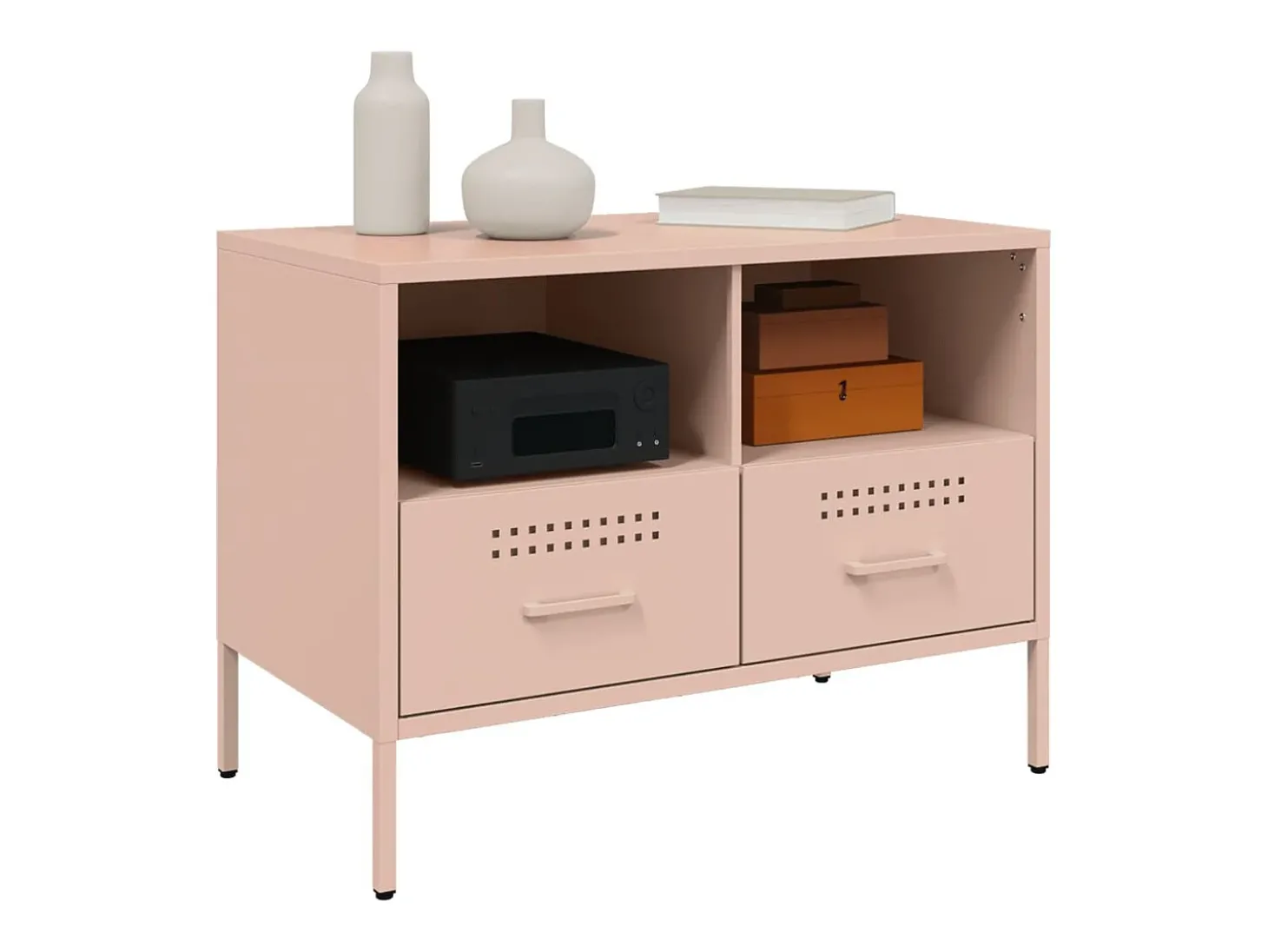 Móvel de TV 68x39x50,5 cm aço rosa PT497327