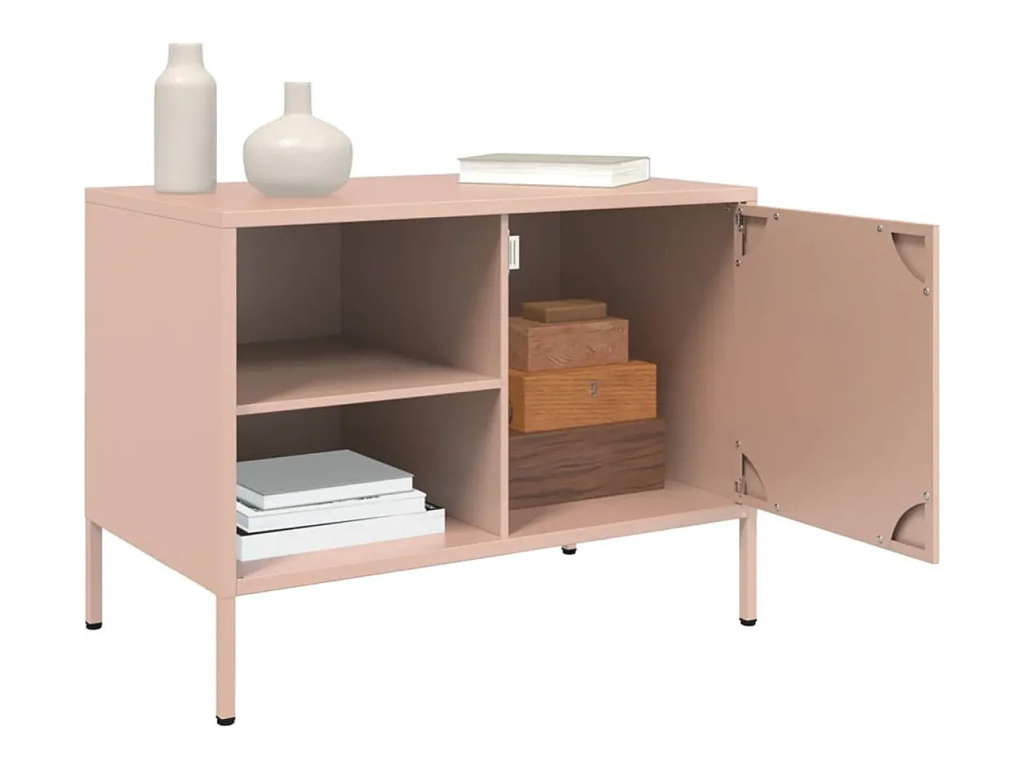 Móvel de TV 68x39x50,5 cm aço rosa PT989364