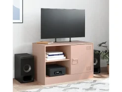 Móvel de TV 67x39x44 cm aço rosa PT805557