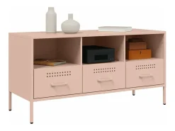 Móvel de TV 100,5x39x50,5 cm aço rosa PT361345