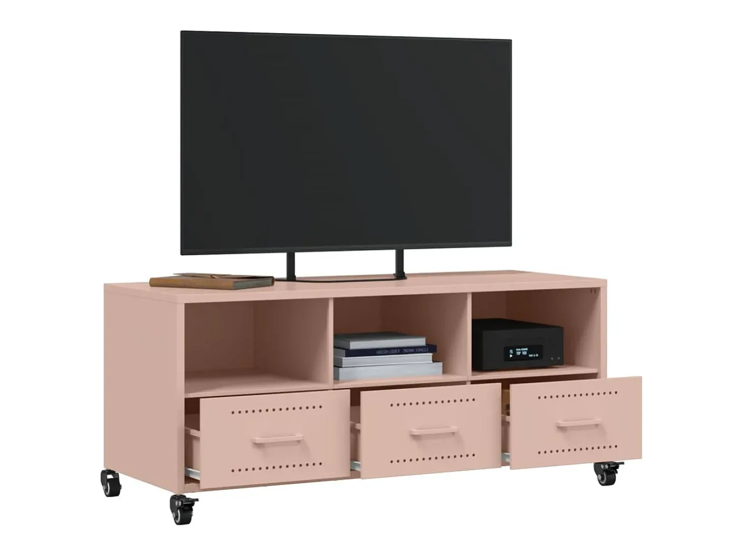 Móvel de TV 100,5x39x43,5 cm aço rosa PT293577