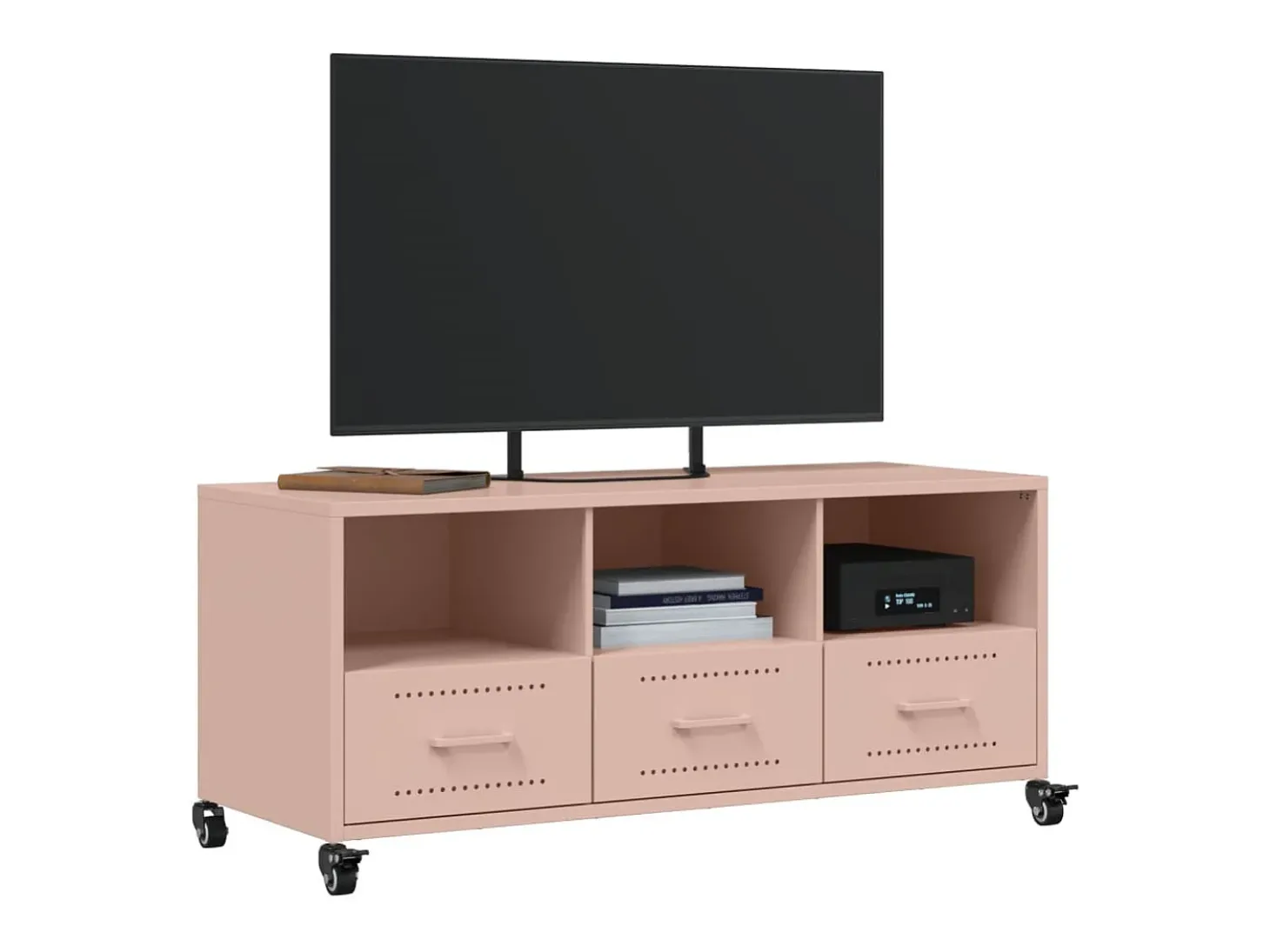 Móvel de TV 100,5x39x43,5 cm aço rosa PT293577