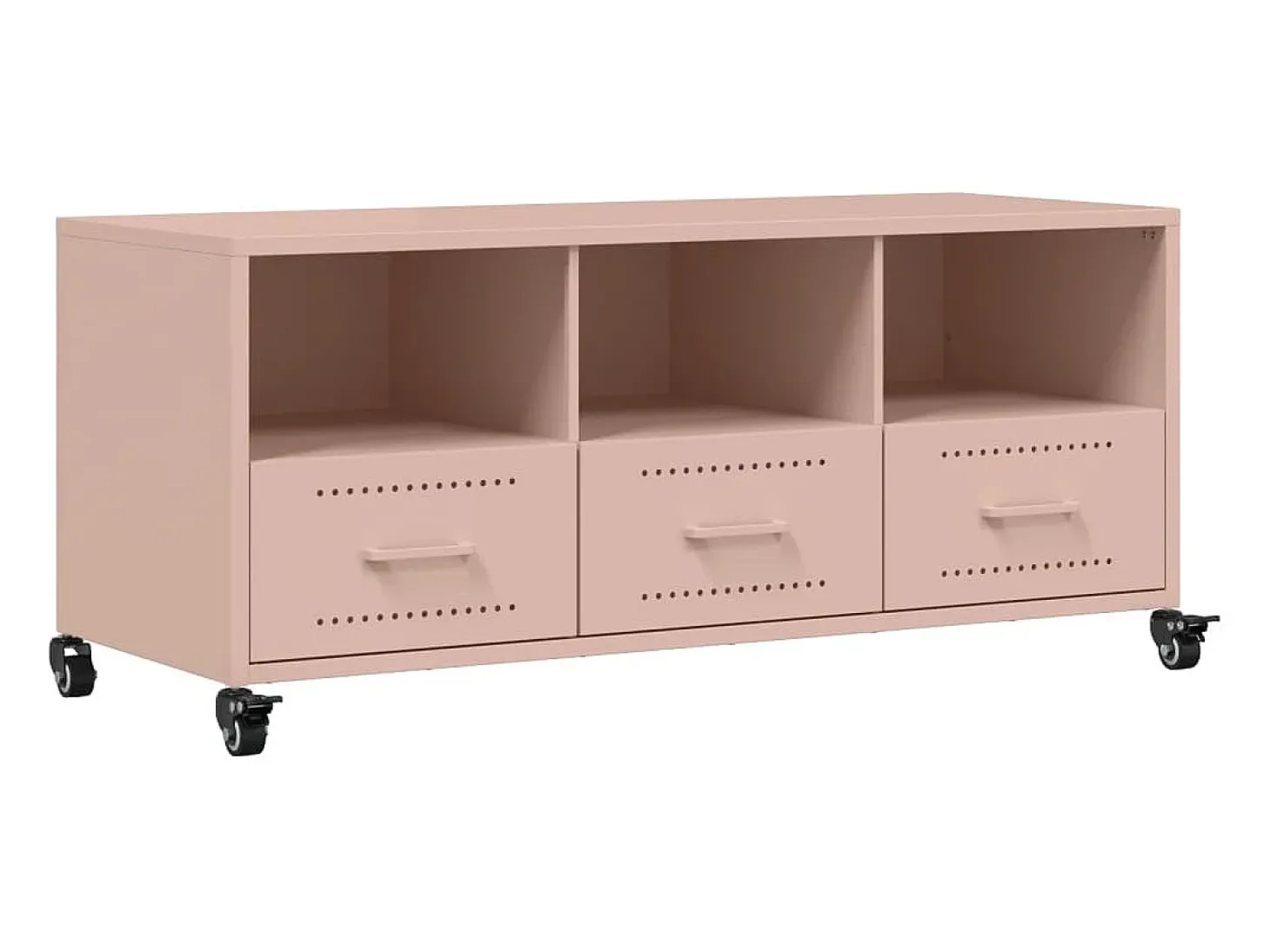 Móvel de TV 100,5x39x43,5 cm aço rosa PT293577