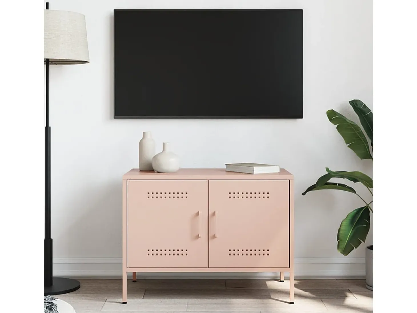 Móvel de TV 68x39x50,5 cm aço rosa PT977082
