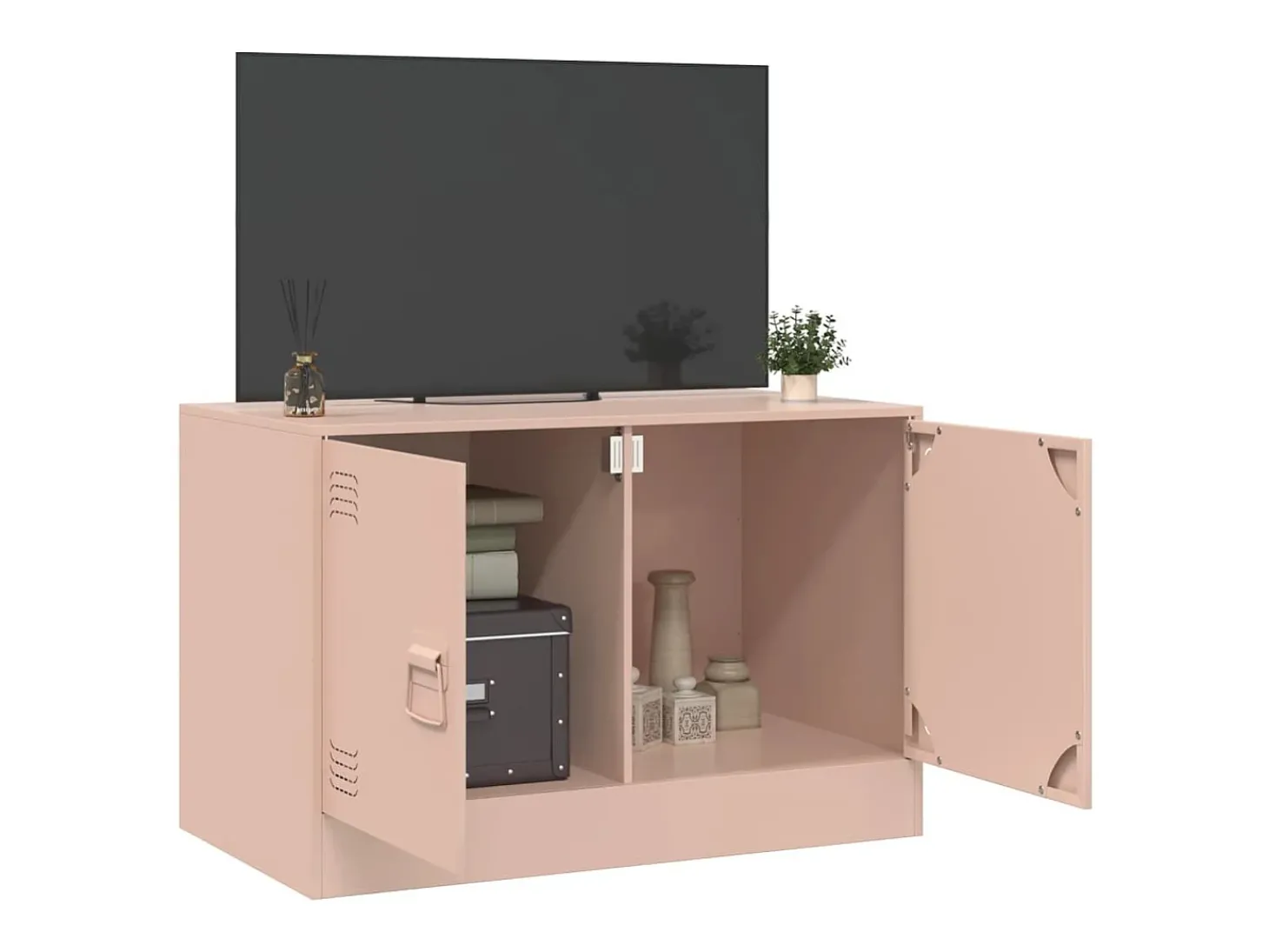 Móvel de TV 67x39x44 cm aço rosa PT122452