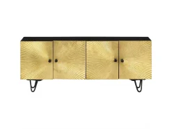 Móvel de TV 110x30x45 cm madeira de mangueira maciça PT227604