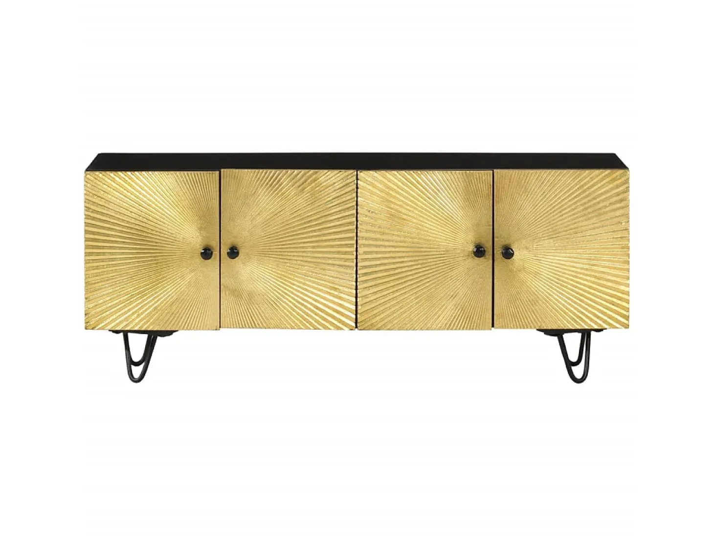 Móvel de TV 110x30x45 cm madeira de mangueira maciça PT227604