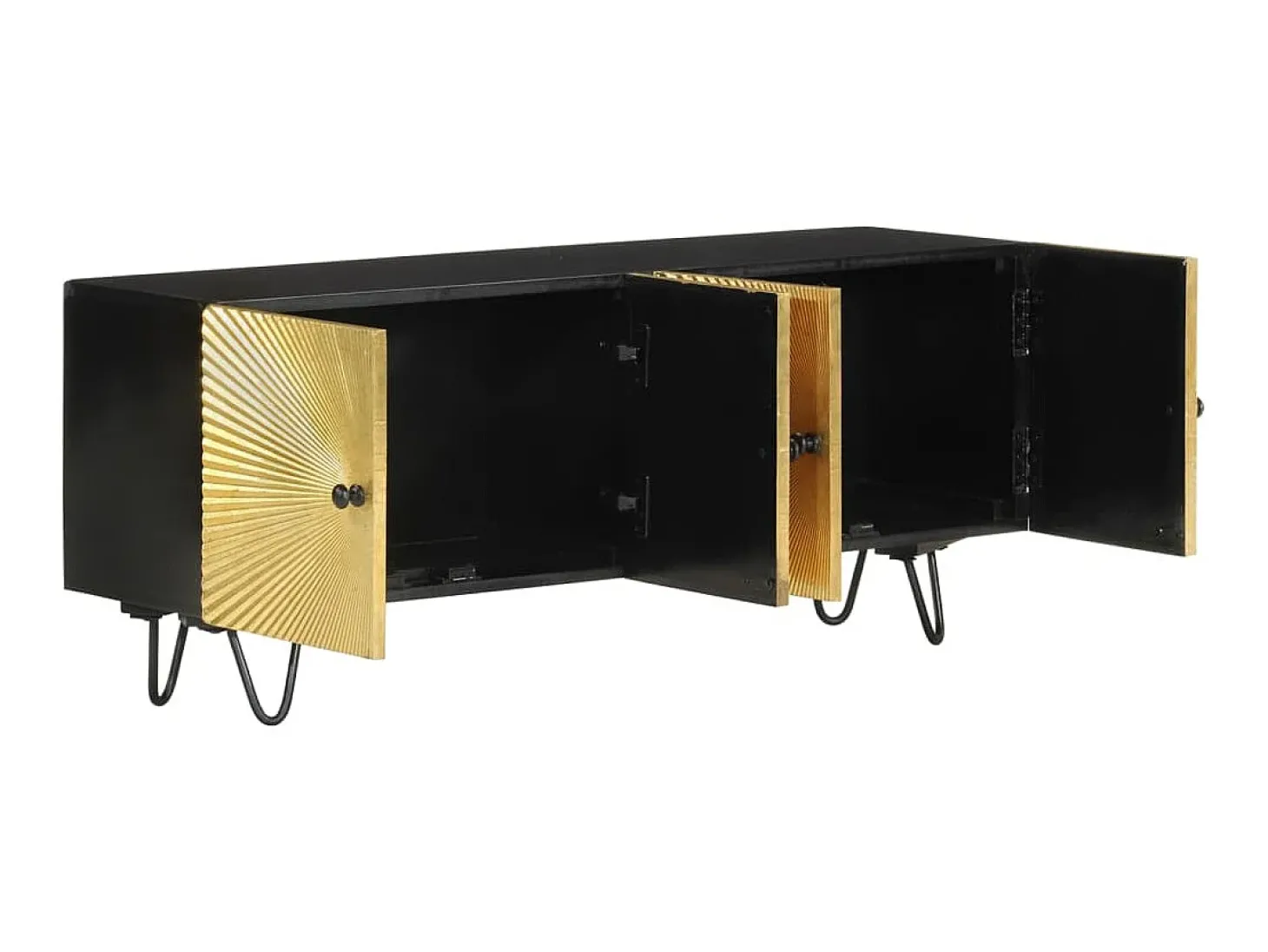 Móvel de TV 110x30x45 cm madeira de mangueira maciça PT227604