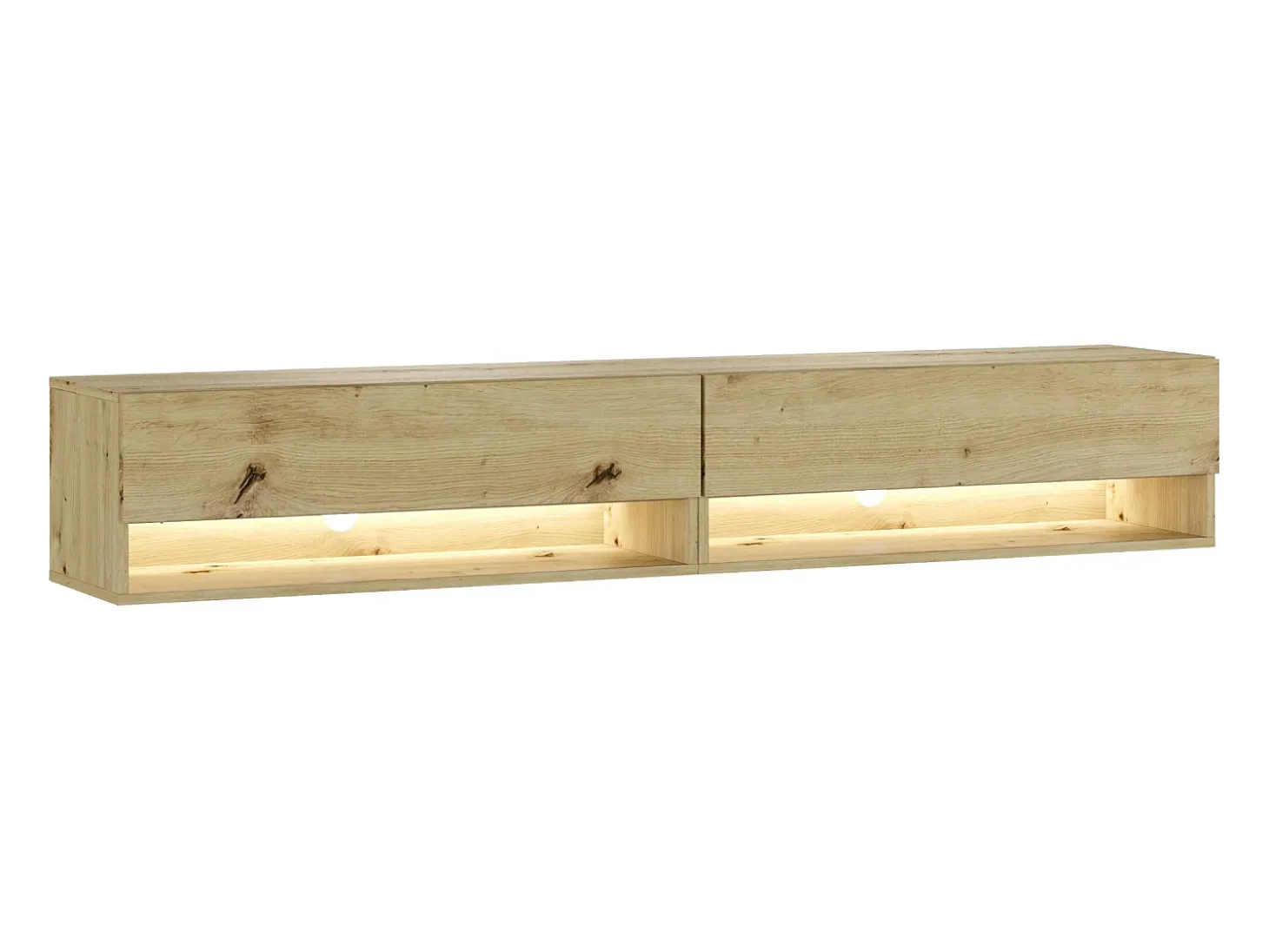 Móvel de TV, 180x34x30cm, LED, Estante para TV, Carvalho