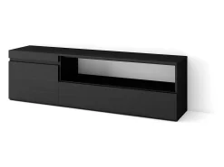 Móvel de TV, 150x35x45cm, Para televisores até 65", Estante para TV, Preto