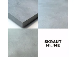 Móvel de TV, 150x35x57cm, Para televisores até 65", Lareira eléctrica, Design industrial, Cimento