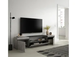 Móvel de TV, 200x35x45cm, Para televisores até 80", Estante para TV, Cimento