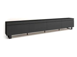 Móvel de TV, 320x35x57cm, TV de grande formato, Design industrial, Preto