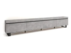 Móvel de TV, 320x35x57cm, TV de grande formato, Design industrial, Cimento