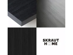 Móvel de TV, 288x35x57cm, TV de grande formato, Lareira eléctrica XXL, Design industrial, Preto