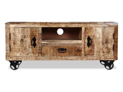 Móvel de TV/aparador de design prático em madeira de mangueira natural 120 cm 2502131