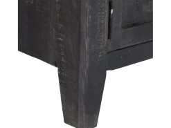 Móvel de TV/aparador preto prático e de design elegante feito de madeira maciça de mangueira 118 cm 2502203