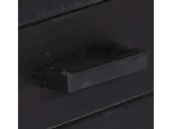 Móvel de TV/aparador preto prático e de design elegante feito de madeira maciça de mangueira 118 cm 2502203