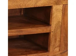 Móvel de TV/aparador prático e de design em madeira maciça com acabamento em sheesham 120 cm 2502164
