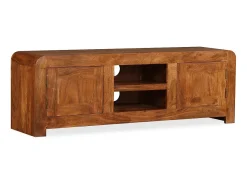 Móvel de TV/aparador prático e de design em madeira maciça com acabamento em sheesham 120 cm 2502164